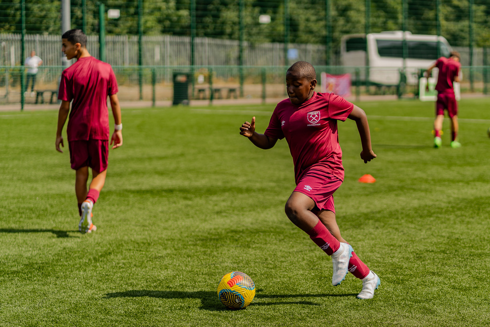 Sesión de entrenamiento del West Ham United Summer Camp